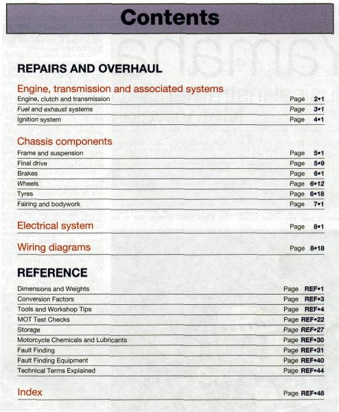 1992-1999 Yamaha XJ600 N, XJ600S Diversion service, repair manual Preview image 4