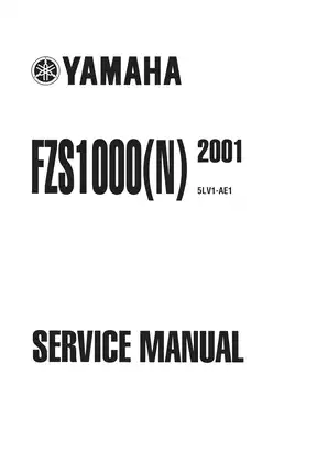 2001 Yamaha Fazer FZS1000(N) service manual Preview image 1