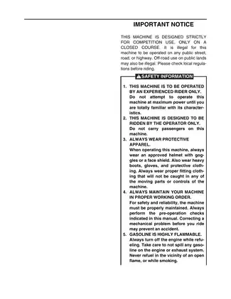 Yamaha WR Series Motorcycle Repair Manual and Service Guide Preview image 5