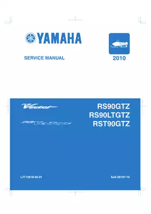 2010-2012 Yamaha Vector, RSVector, RS90GTZ, RS90LTGTZ, RST90GTZ, RS90PB, RS90PLTB, RST90PGTB, service manual Preview image 1