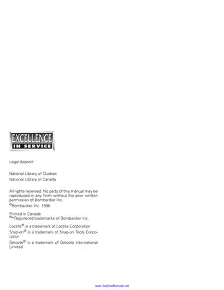 1997 Sea-Doo SP 5879, SPX 5834/5661, GS 5621, GSI 5622, GSX 5624, GTS 5818, GTI 5641, GTX 5642, XP 5662, HX 5882 shop manual Preview image 3