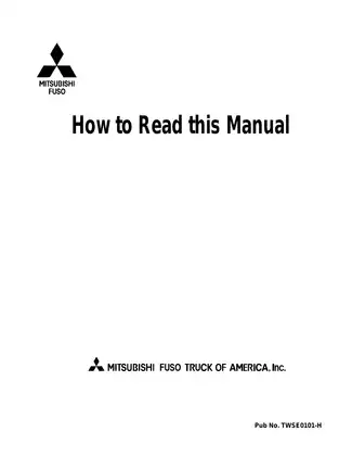 Mitsubishi Fuso Truck FE/FG Series Service Manual (2002) Preview image 2