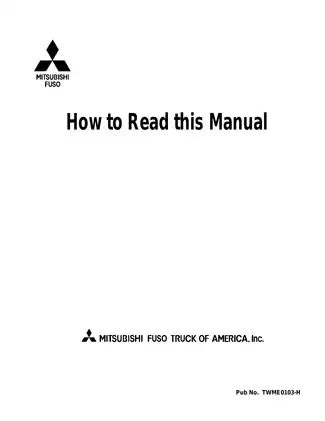 Mitsubishi Fuso FH Series Service Manual (2002 Model) Preview image 2