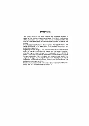 Yanmar Marine Diesel Engine Service Manual - Models 2QM20H & 3QM30H Preview image 2