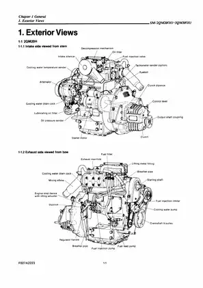 Yanmar 2QM20, 2QM20H,3QM30, 3QM30H marine diesel engine service manual Preview image 5