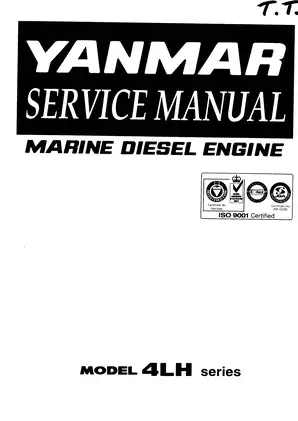 Yanmar 4LH-TE, 4LH-HTE, 4LH-DTE, 4LH-STE marine diesel engine service manual Preview image 1