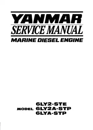 Yanmar Marine 6LY2-STE, 6LY2A-STP, 6LYA-STP diesel engine service manual Preview image 2