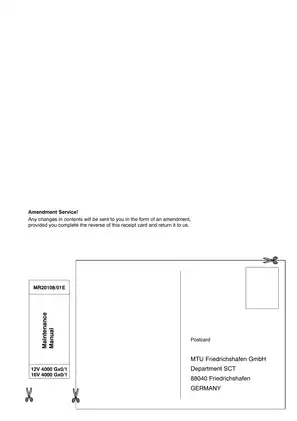 MTU diesel engine 12V 4000 Gx0/Gx1, 16V 4000 Gx0/Gx1 shop manual Preview image 2