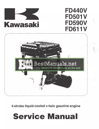 Kawasaki FD440V, FD501V, FD590V, FD611V 4-stroke engine service manual Preview image 1