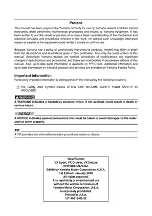 Yamaha WaveRunner VX Service Manual - Comprehensive Repair & Maintenance Guide Preview image 2