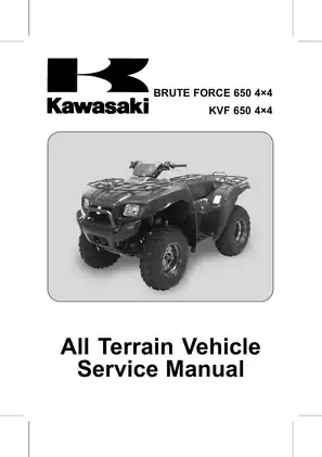 Kawasaki Brute Force 650 4x4 ATV Service Manual