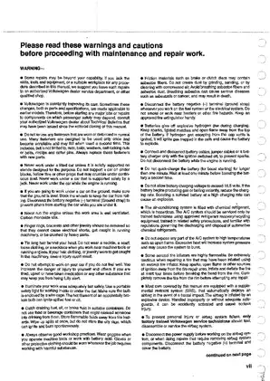 1993-1999 Volkswagen Jetta, Golf, GTI, Cabrio, Jetta III, Golf III, VR6, TDI service manual Preview image 5