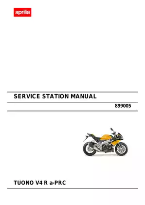 2011-2012 Aprilia Tuono V4 R APRC service manual Preview image 1