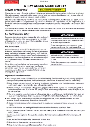 Honda GC190 Engine Service Manual - Comprehensive Repair Guide