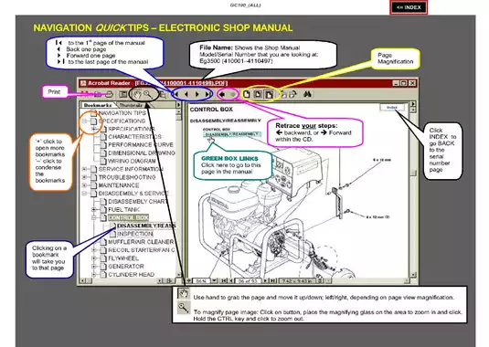 Honda GC190 horizontal shaft engine service manual Preview image 2