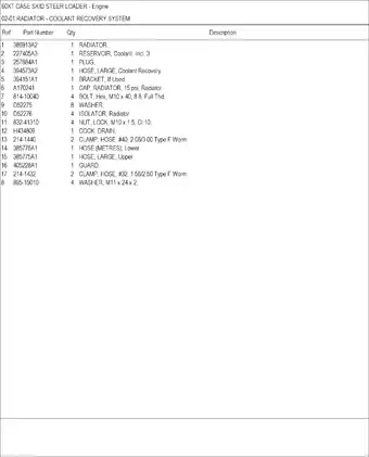 Case 60XT skid steer loader parts catalog Preview image 3