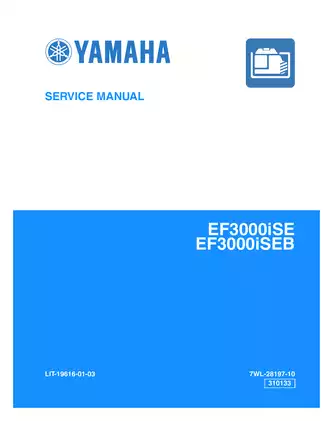 Yamaha Generator Inverter EF3000ise, EF3000iSEB master service manual Preview image 1