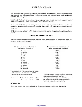 Triumph Bonneville T140V & T140E Workshop Manual - Comprehensive Repair Guide for Classic Motorcycles Preview image 3