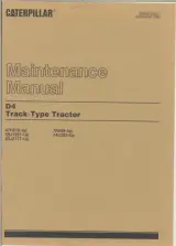 1983 Caterpillar D4D Tractor Service Manual (P/N SEBU5335-01, GEG00779-01, REG00892-01) – preview page 1