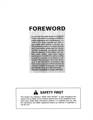 Kubota Tractor Operator’s Manual for L2650, L2950, L3450, and L3650 Models Preview image 3