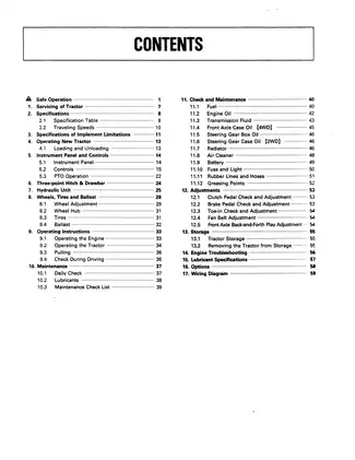 Kubota L2650, L2950, L3450, L3650 tractor operator´s manual Preview image 4