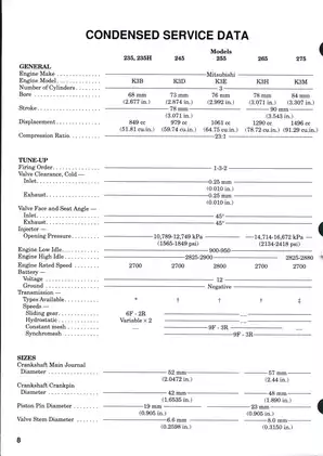 Case IH 235, 235H, 245, 255, 265, 275 tractor shop manual Preview image 4