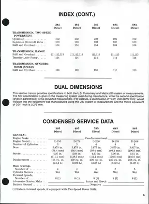 1985-1990 CaseIH, Case International 385, 485, 585, 685, 885 tractor shop manual Preview image 4