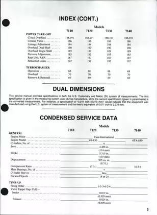 1987-1993 Case/International 7110, 7120, 7130, 7140 tractor shop manual Preview image 4