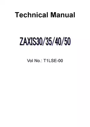 2003-2010 Hitachi Zaxis 30, 35, 40, 45 excavator technical manual