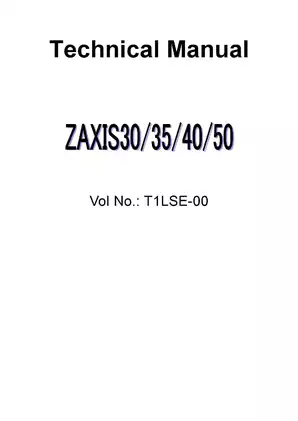 Hitachi ZAXIS30/35/40/50 Technical & Workshop Manual