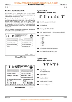 JCB 3CX, 4CX, 214, 215, 217 Backhoe Loader service manual Preview image 5