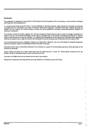 JCB 801 Tracked Excavator Service Manual (Publication No. 9803/3161) Preview image 4