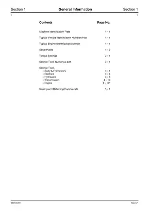 JCB 3CX & 4CX Backhoe Loader Service Manual (930000+ Models) Preview image 4