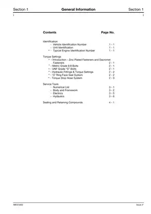 JCB Teletruk Service Manual (M/c No. 788001) - Comprehensive Guide for Maintenance and Repair Preview image 5