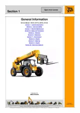 JCB 506-36, 507-42, 509-42 & 510-56 Factory Telescopic Handler 2004–2012 Service Manual (P/N 9803/3740–06) – preview page 1