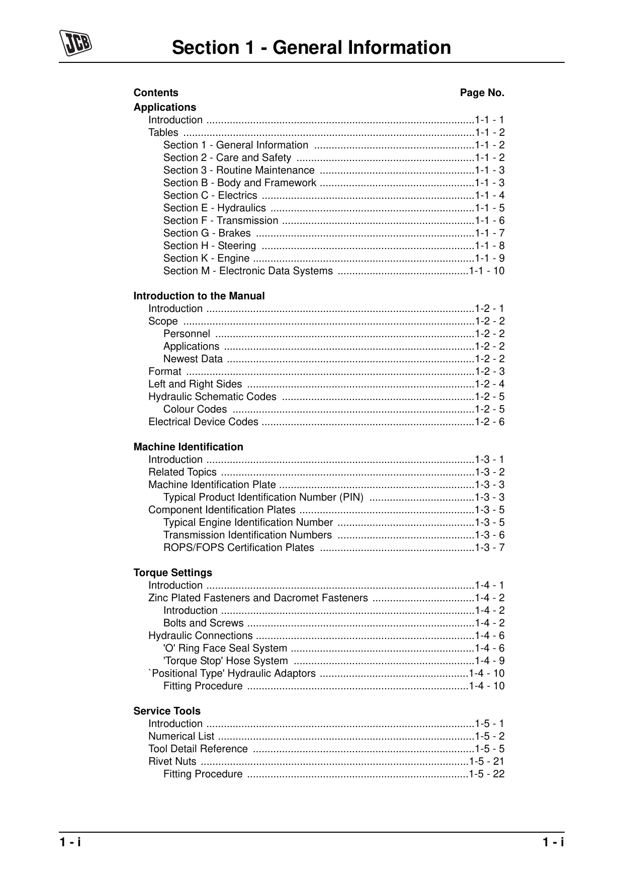 JCB 506-36, 507-42, 509-42, 510-56 telescopic handler manual Preview image 3