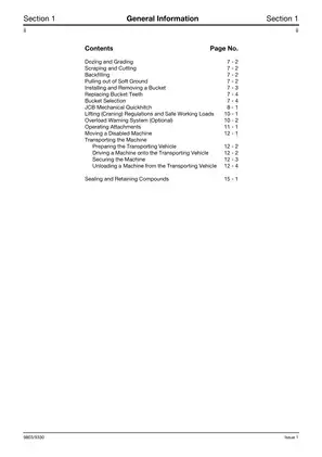 JCB Service Manual: Excavator 8080 Comprehensive Guide Preview image 5