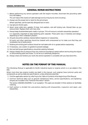 Isuzu Motors Limited industrial diesel engine A-4J G1 workshop manual Preview image 5