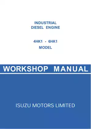 Isuzu Industrial Diesel Engine 4HK1, 5HK1, 6HK1 workshop manual Preview image 1