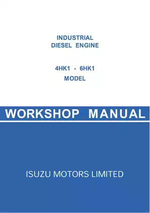 Isuzu Workshop Manual for 4HK1 and 6HK1 Diesel Engines