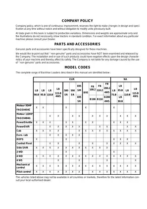 FIAT Kobelco B95-B200 Backhoe Loader Workshop Manual Preview image 4