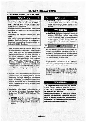 Kobelco SK25SR-2 hydraulic excavator shop manual Preview image 3