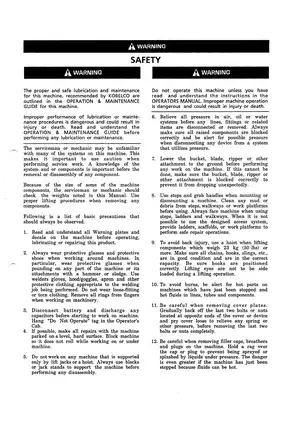Kobelco SK70SR Hydraulic Excavator Shop Manual Preview image 2