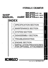 2004 Kobelco SK200(LC)-6E, SK210(LC)-6E(S) & SK210NLC-6ES Excavator Shop Manual (Book Code S5YN0017E) – preview page 1