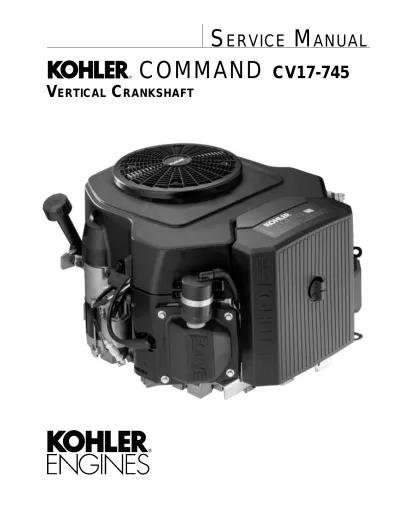 Kohler Command CV17, CV18, CV20, CV22, CV25, CV26, CV730, CV740, CV745 Engine Service & Repair Manual (P/N TP-2450-B)