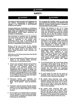Kobelco SK135SRL-1E Hydraulic Excavator Shop Manual Preview image 2