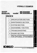 Kobelco SK200SR / SK200SRLC Hydraulic Excavator Shop Manual (P/N S5YB0001E(3)) – preview page 1