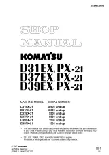 Komatsu D31EX-21, D31PX-21, D37EX-21, D37PX-21, D39EX-21, D39PX-21 Bulldozer Shop Manual (P/N SEBM035005) – preview page 1