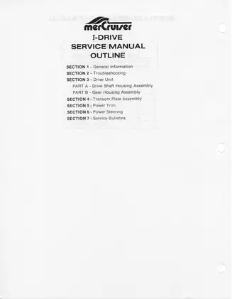 MerCruiser MCM 120-260 Stern Drive Units Service Manual Preview image 4