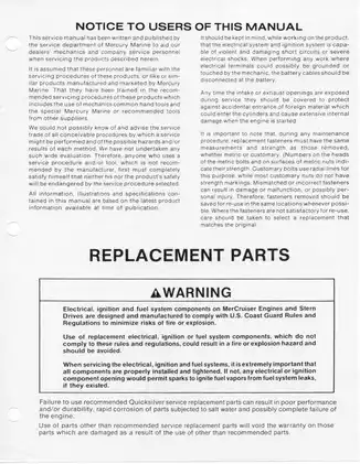 MerCruiser MCM 120-260 Stern Drive Units Service Manual Preview image 5